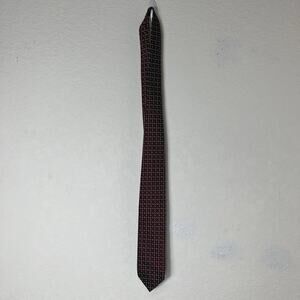 Modiliani 100% Silk Necktie made in Italy, paisley print burgundy, classic